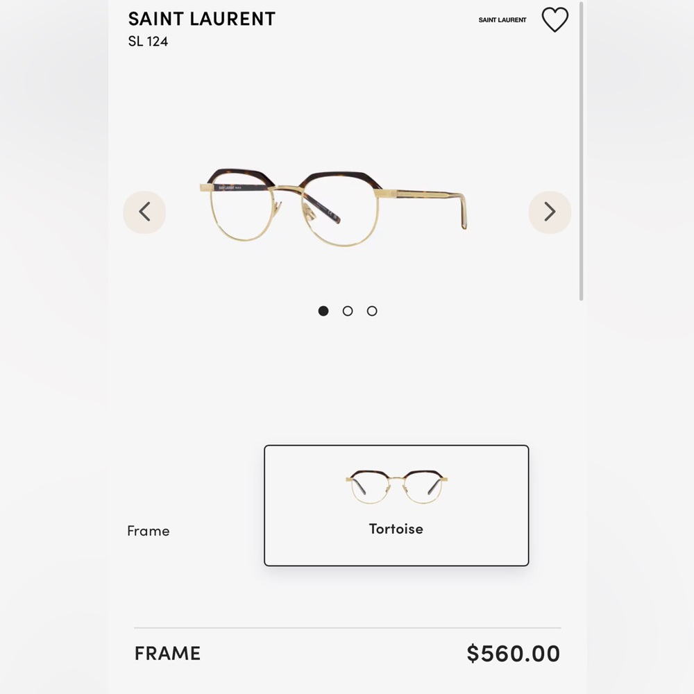 Saint Laurent SL 124 Glasses